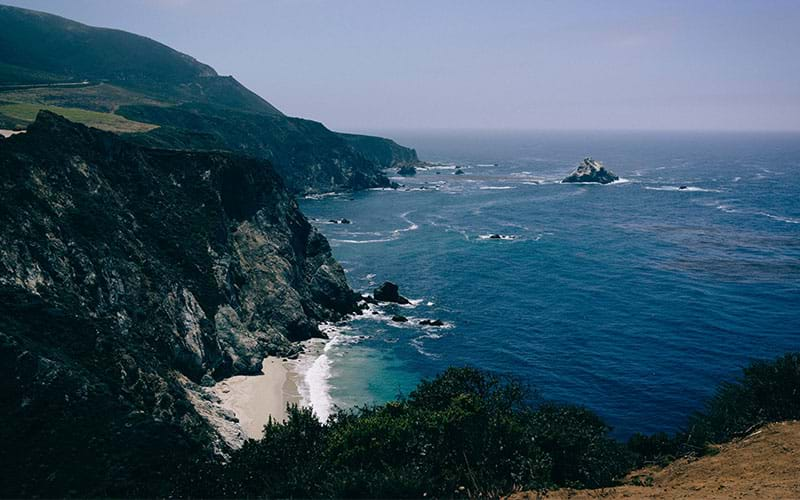 Cliffs and rocky coastline