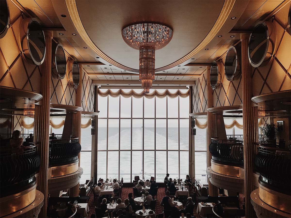 Cruise ship dining room