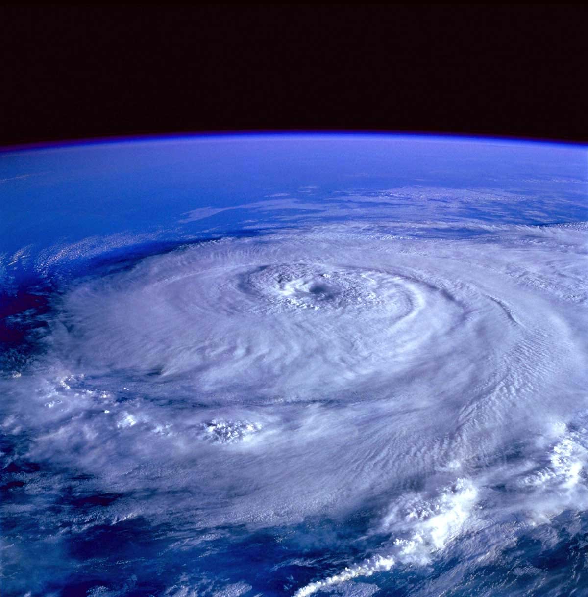 Hurricane shown from orbit