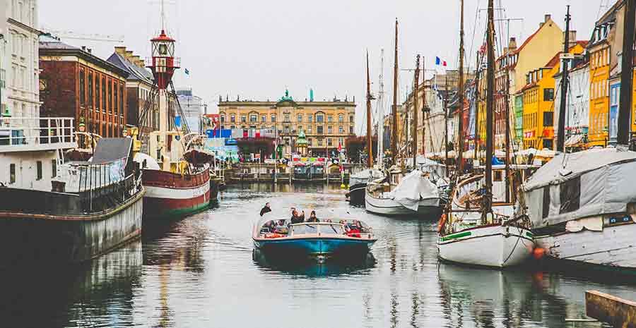 People on a boat in Denmark