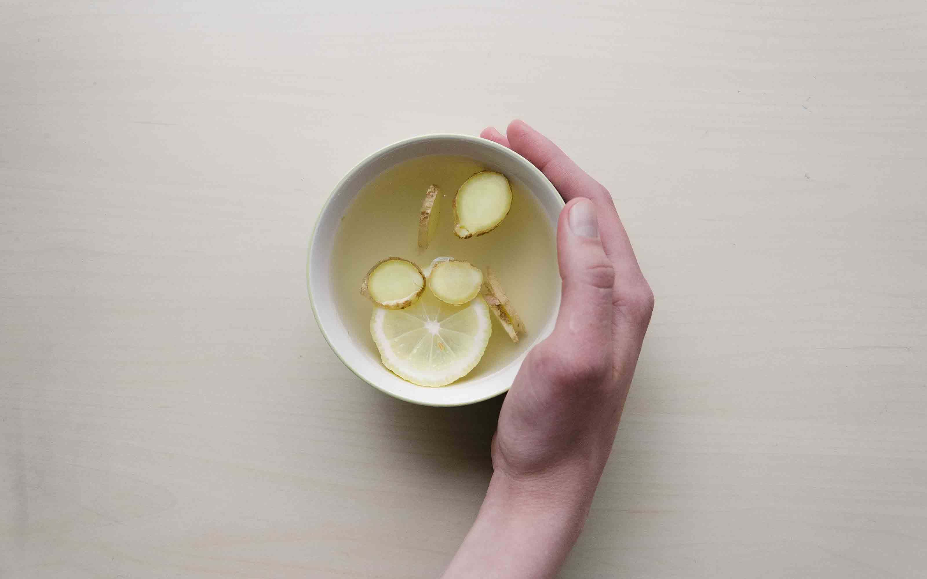 Cup of tea with lemon