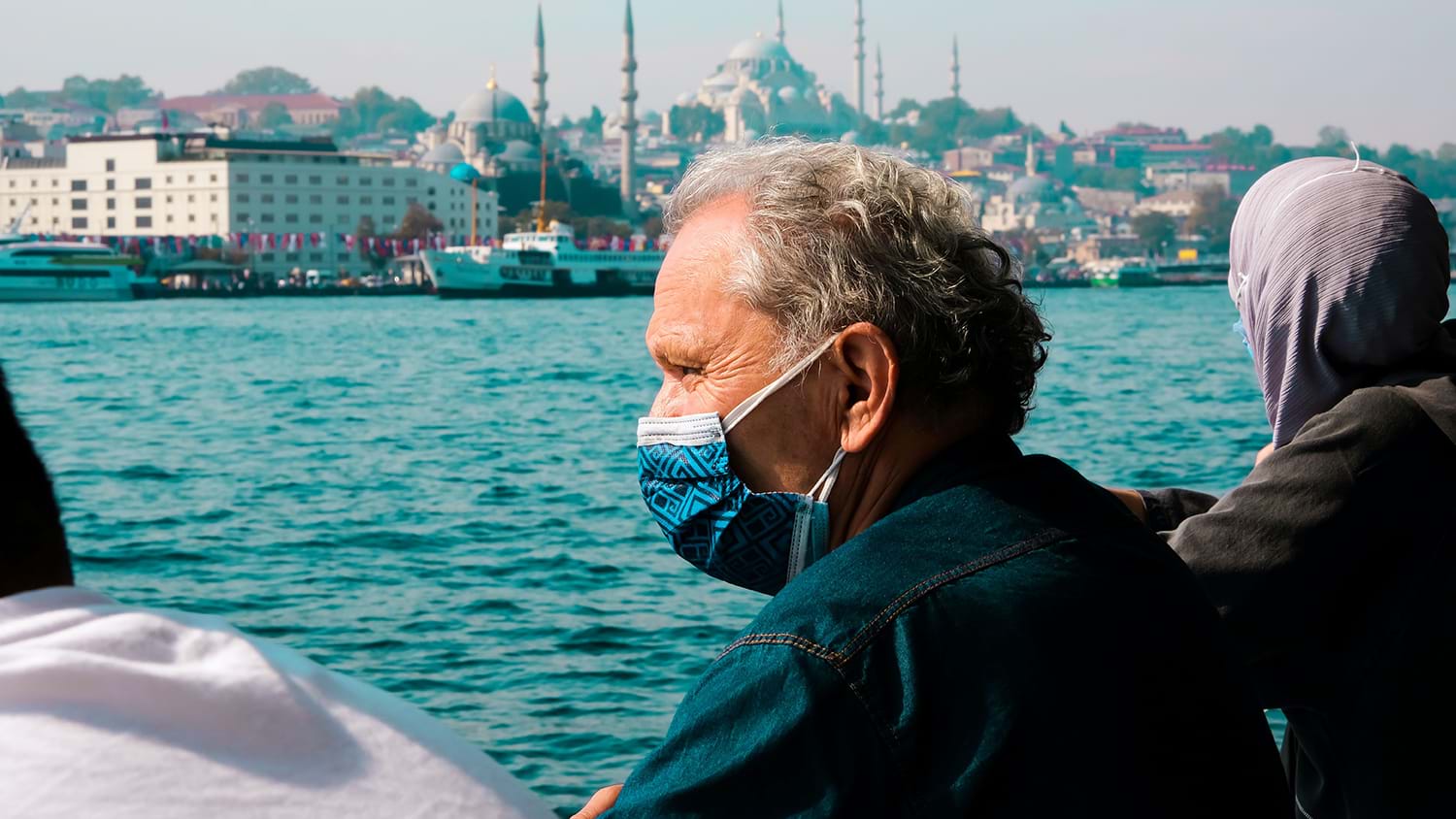 People on boat in Istanbul