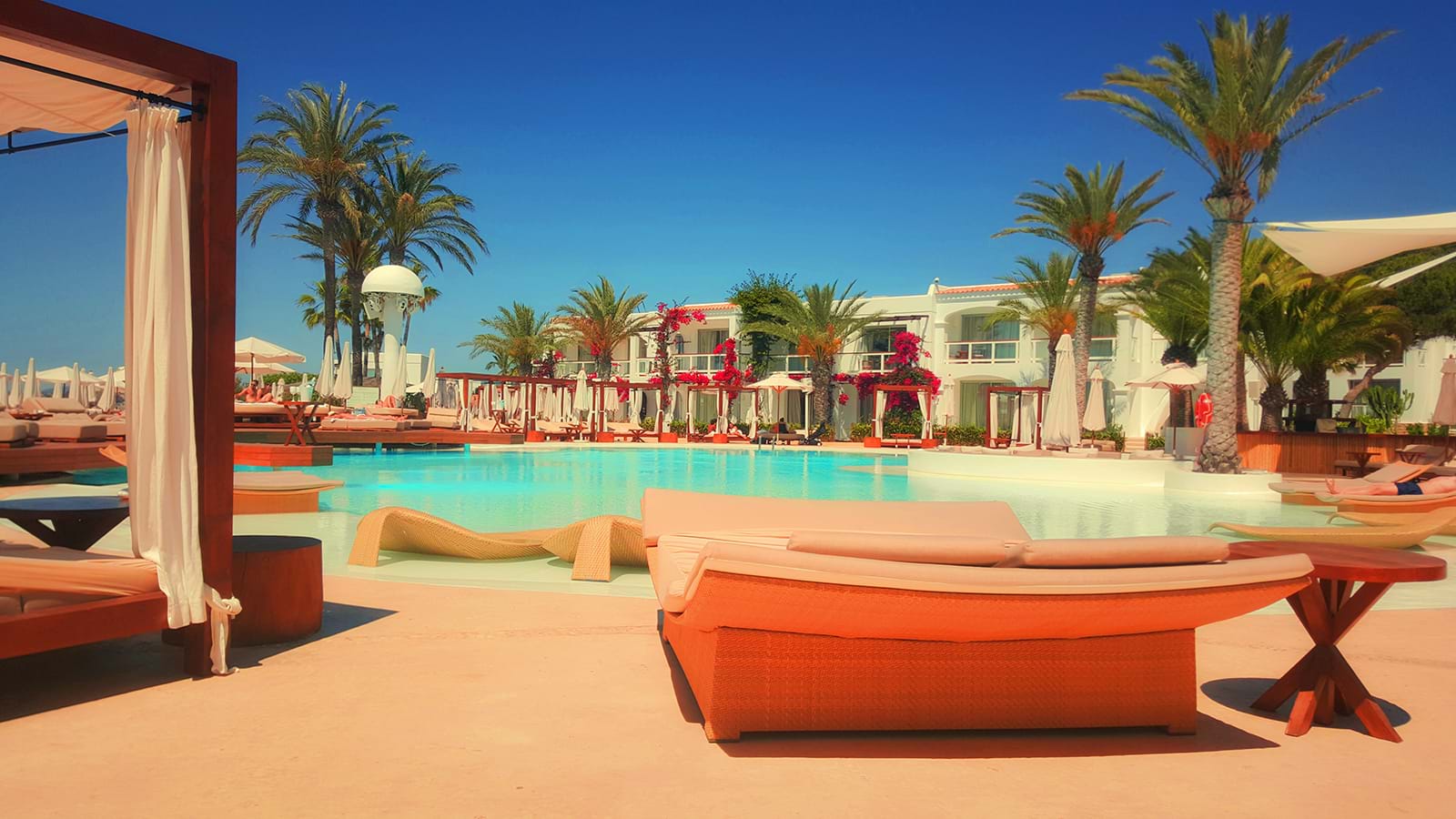 Luxury resort pool area