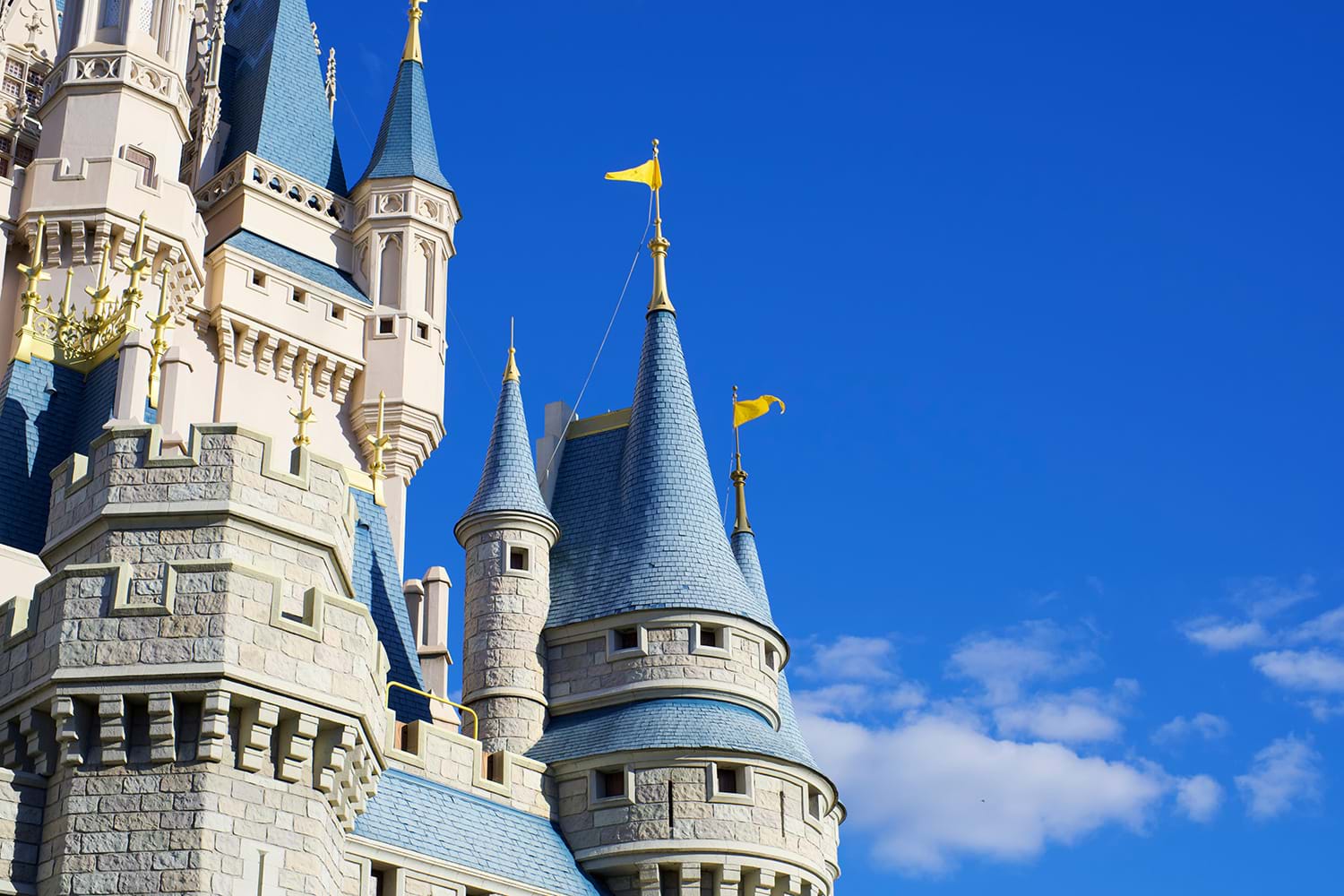 Angled view of Cinderella's castle 
