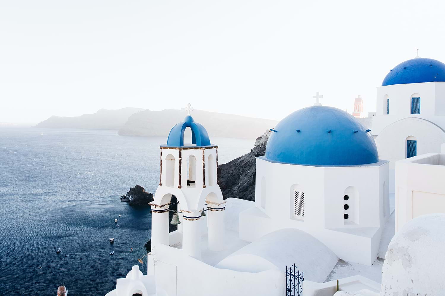 White and blue buildings in Greece