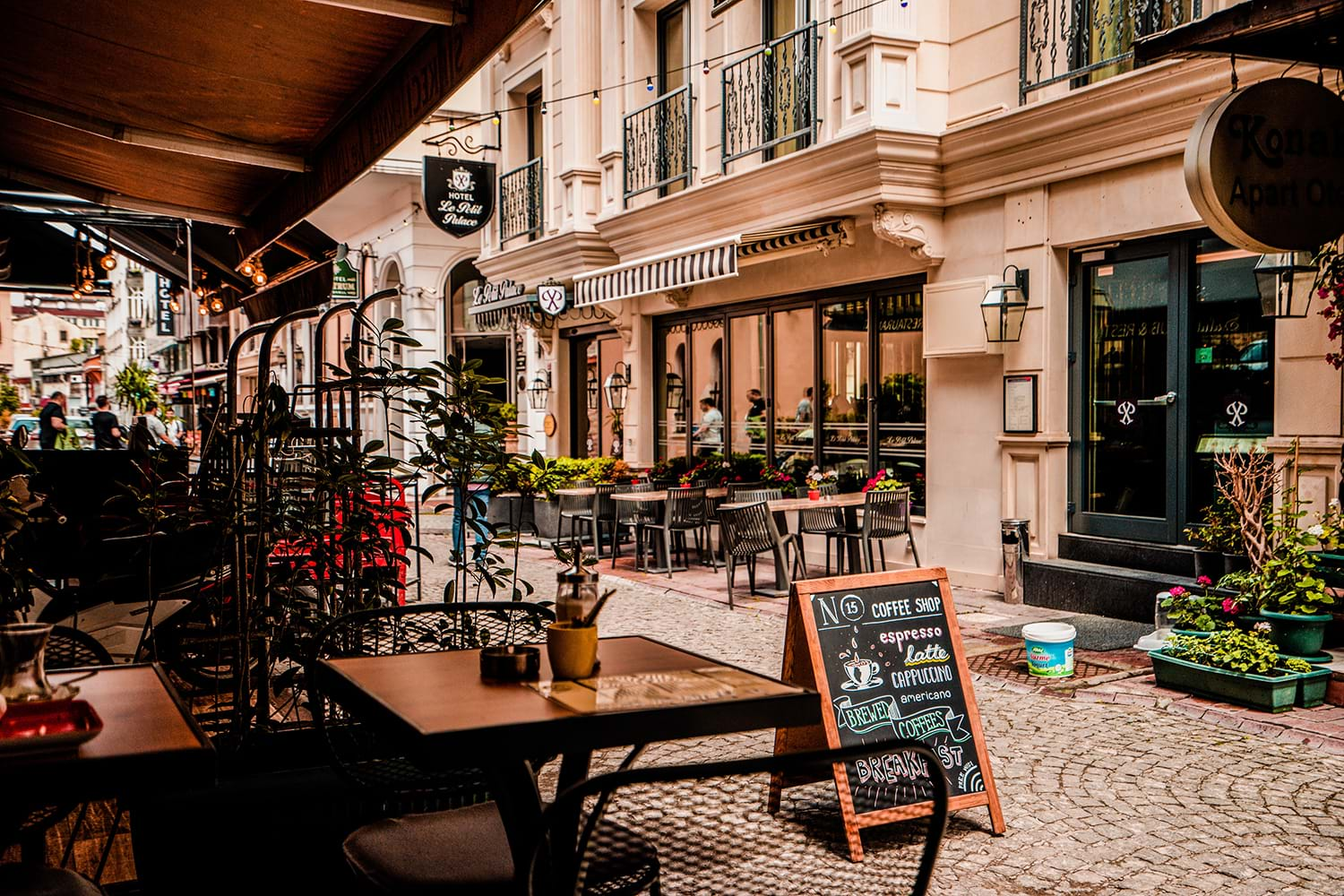 Outdoor cafe in France