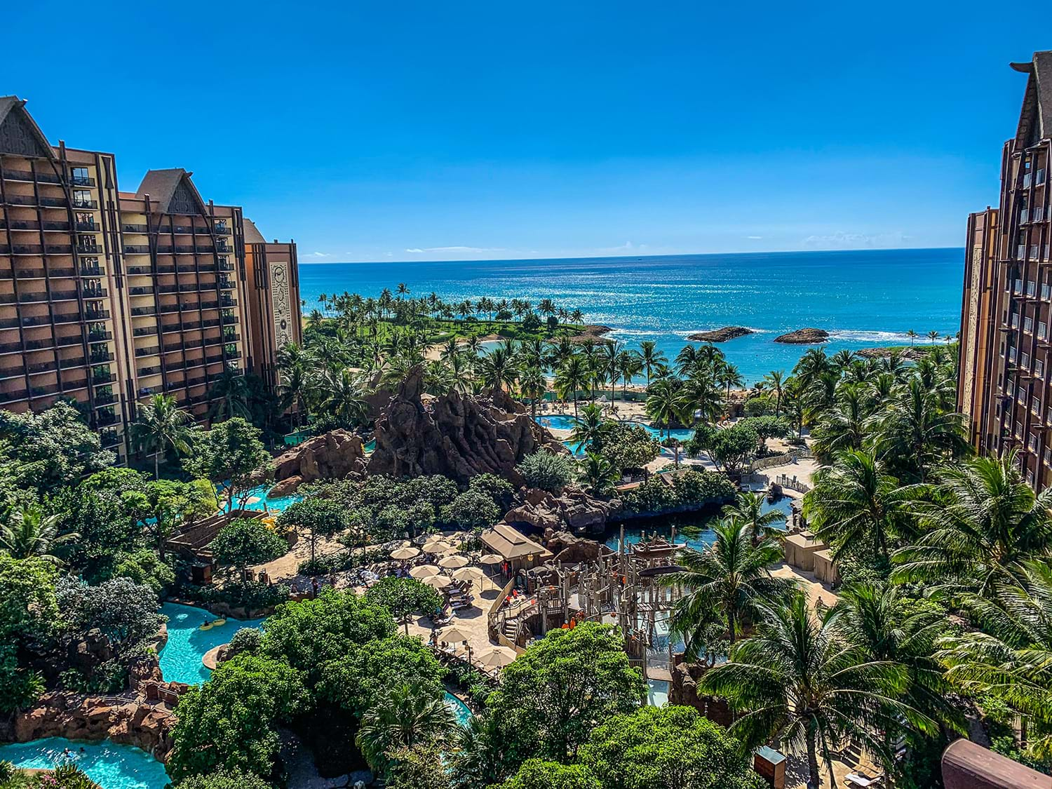 Tropical resort pool area