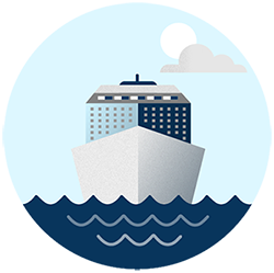 Cruise ship graphic