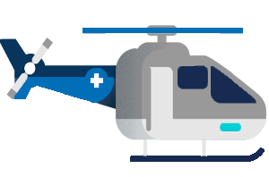 Medical helicopter graphic
