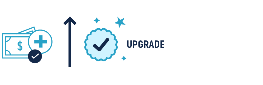 Upgrade, graphic of upgrading coverage