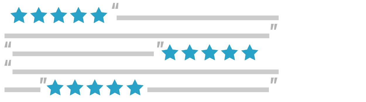 5-star reviews graphic