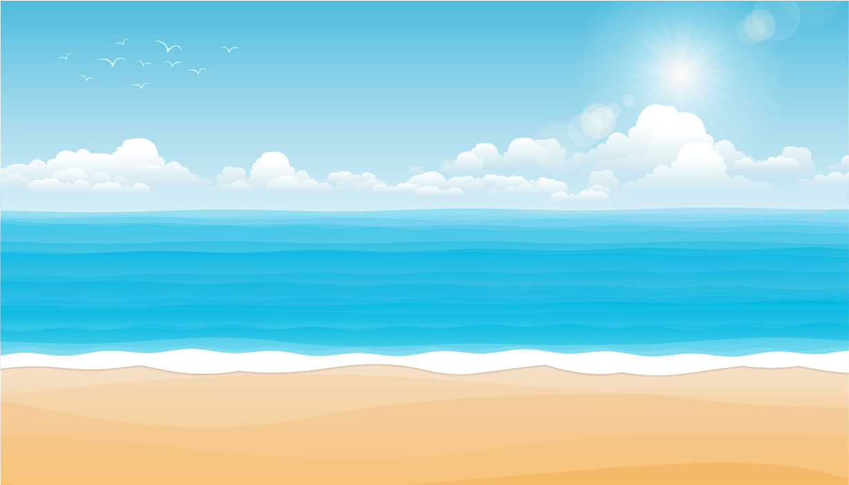 Illustration of ocean beach