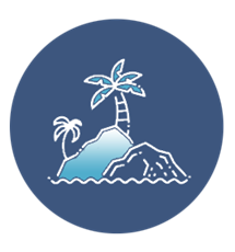 tropical island icon