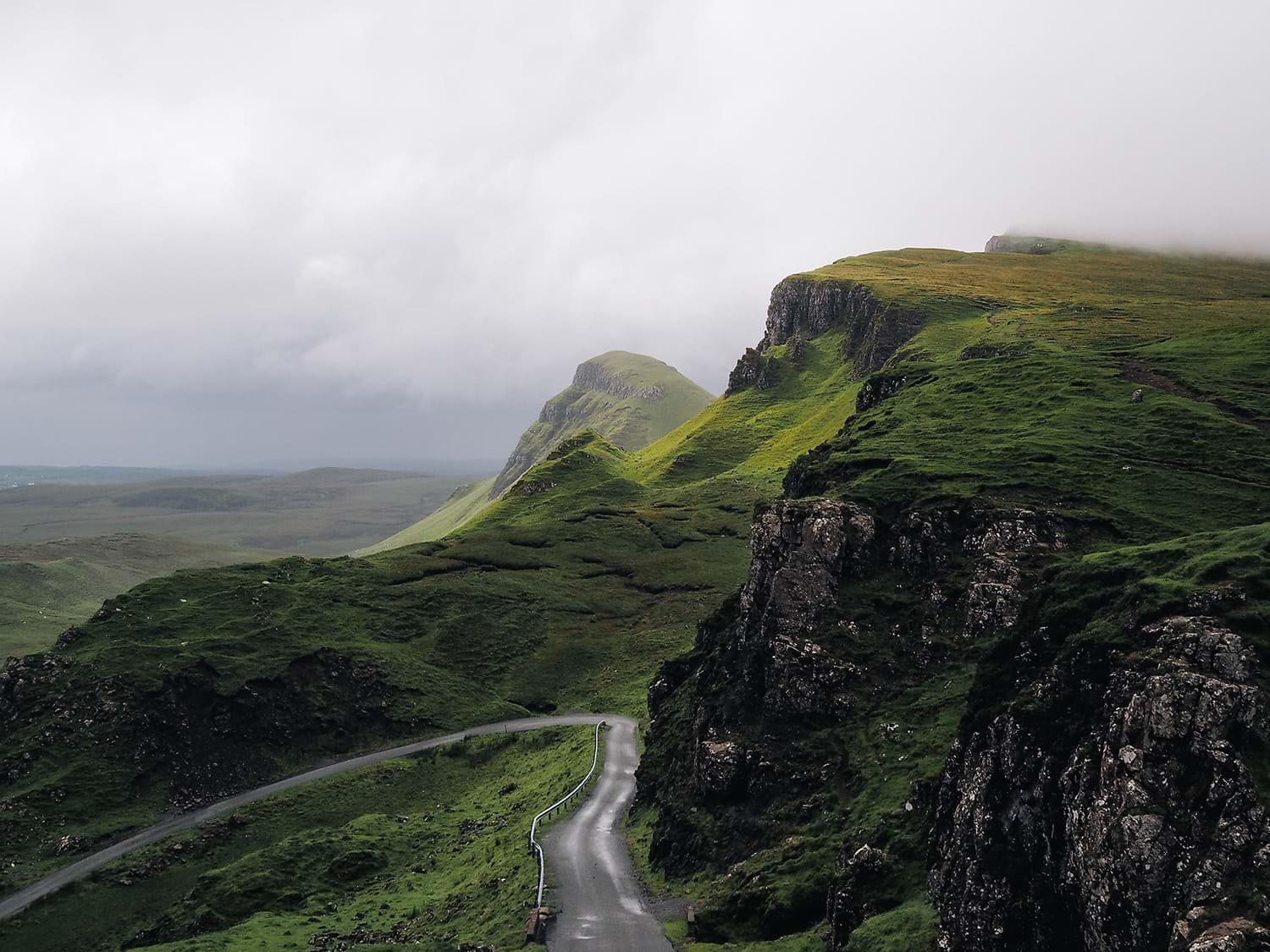 Ireland grassy hills