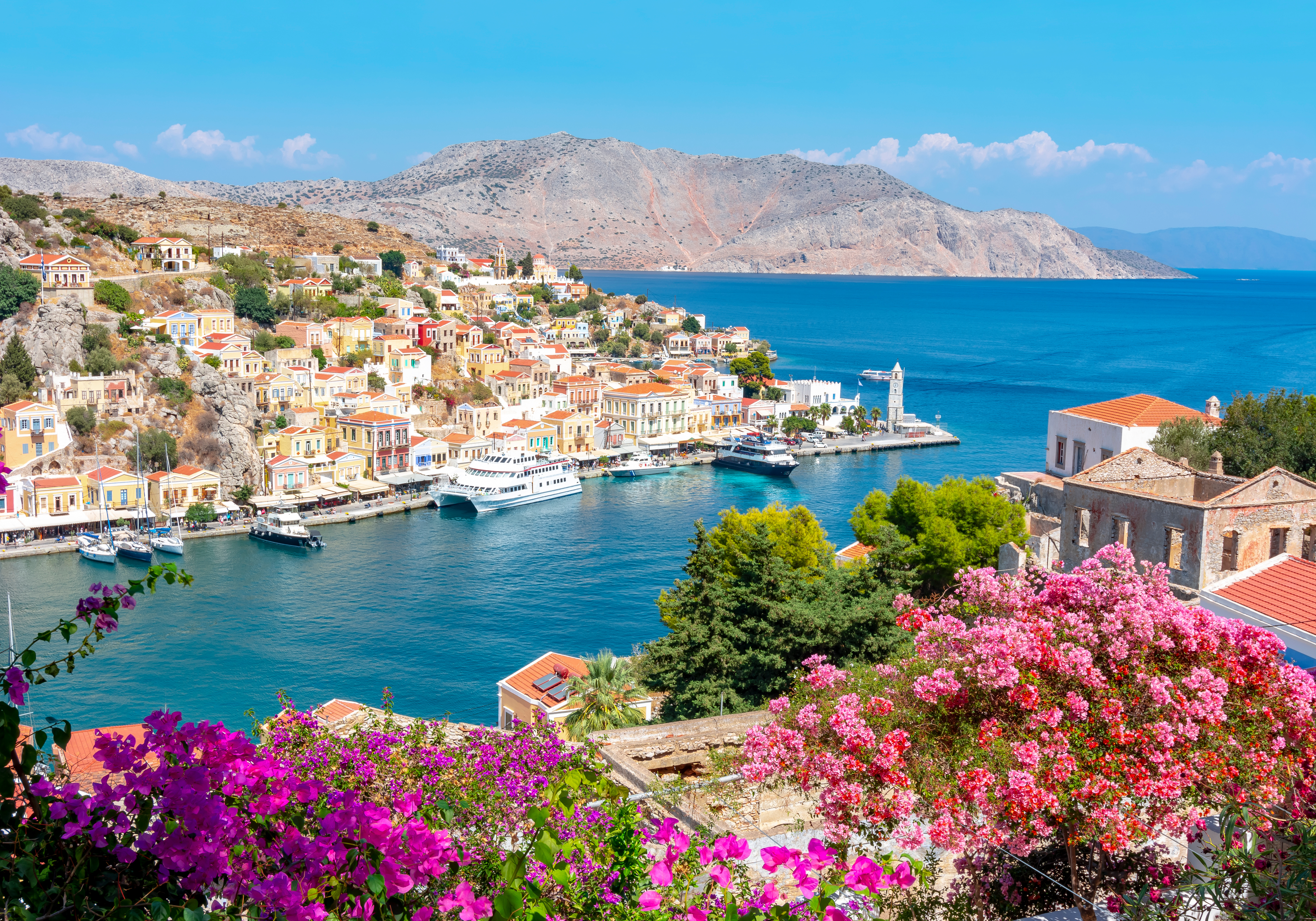 view of dodecanese islands, greece