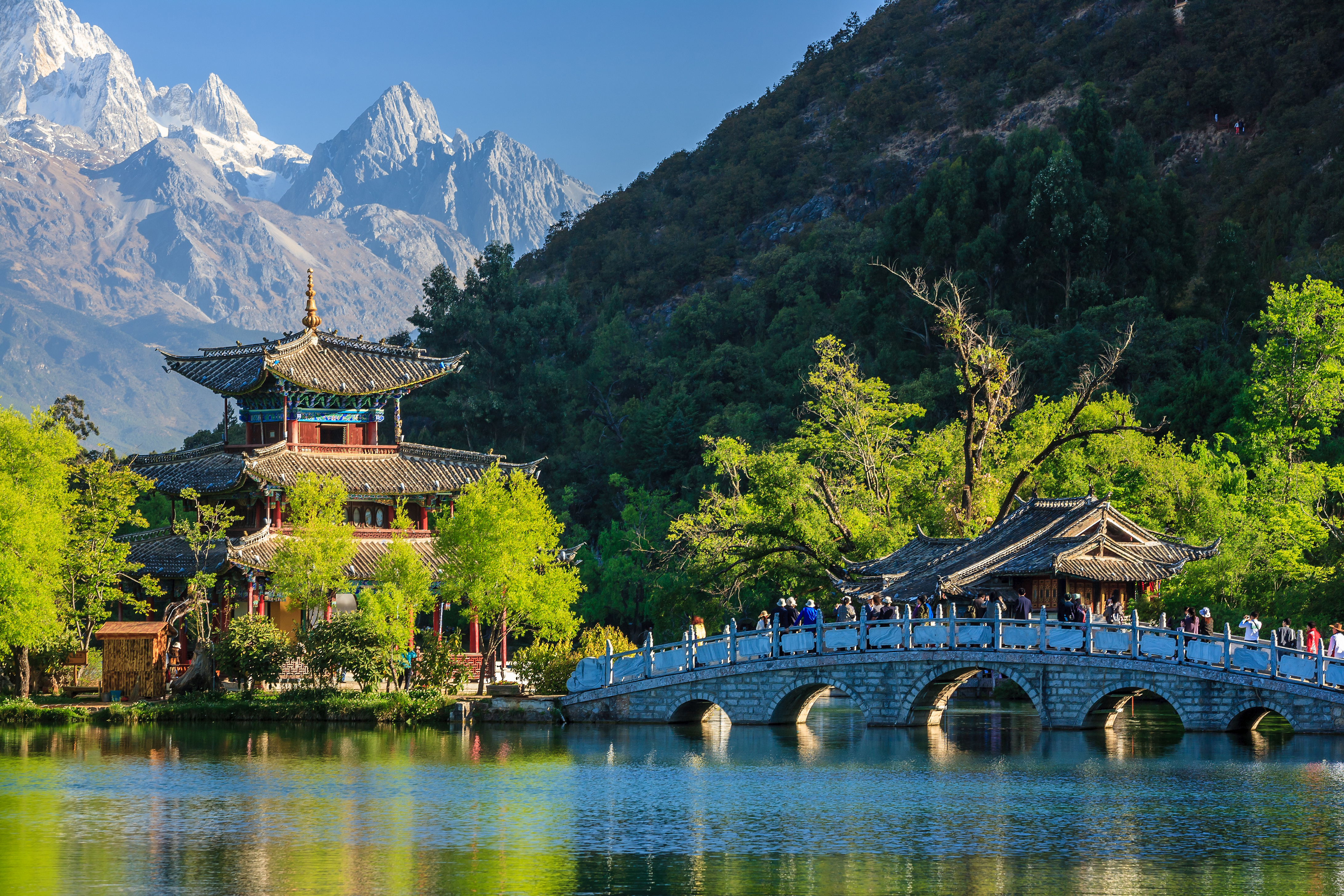 Old Chinese town on river