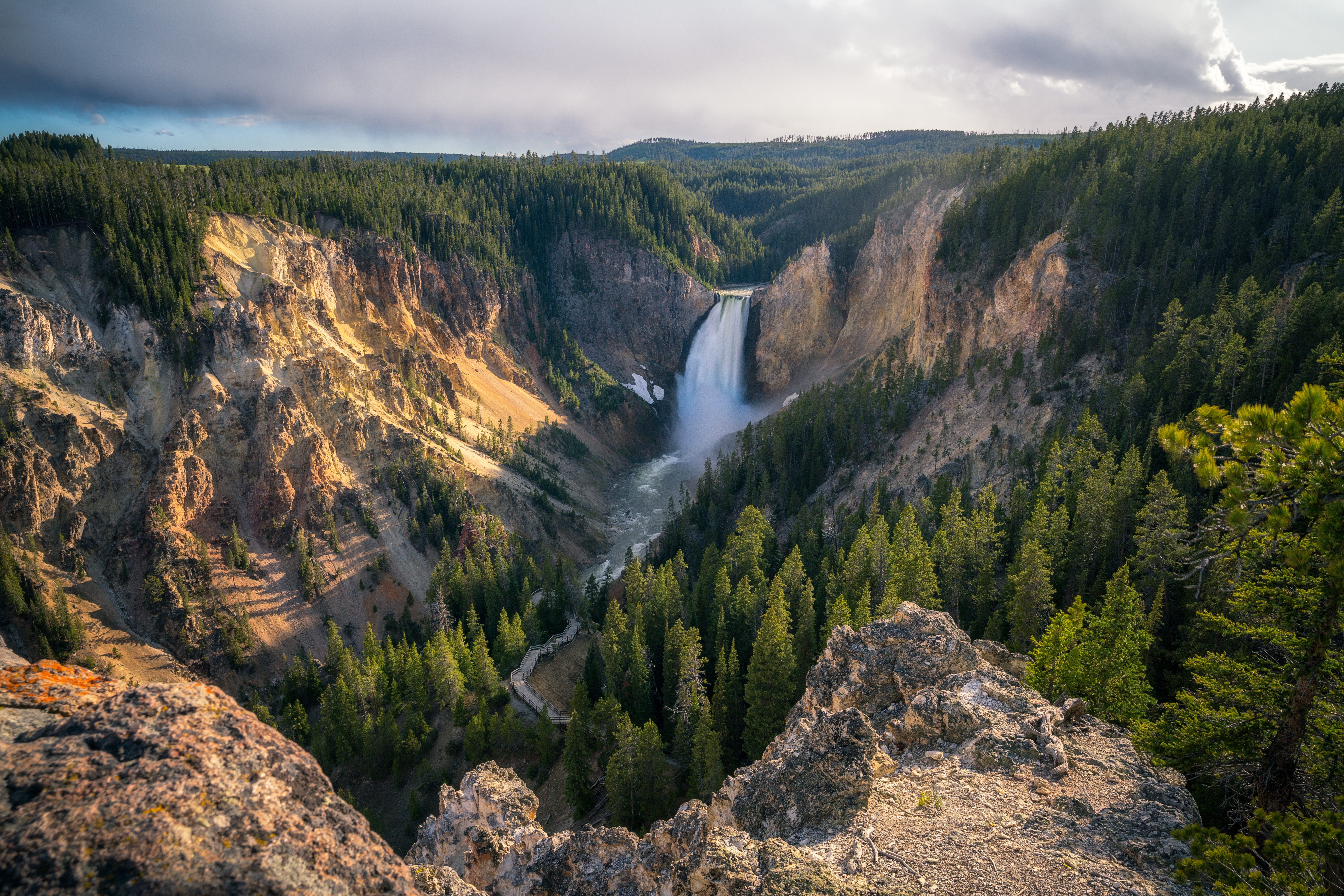 lower falls of Yellowstone National Park