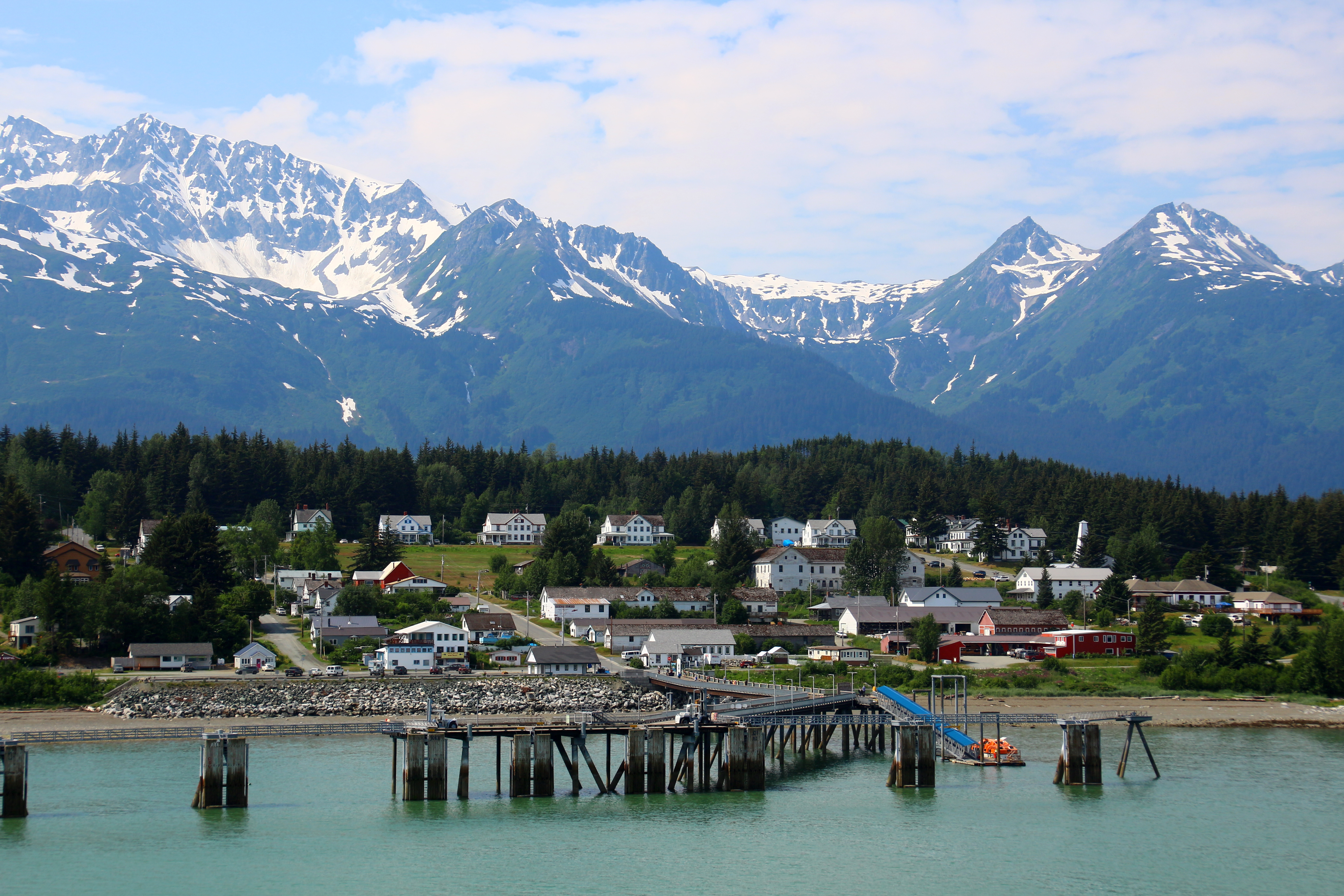 view of Fort William H. Seward in Haines, Alaska