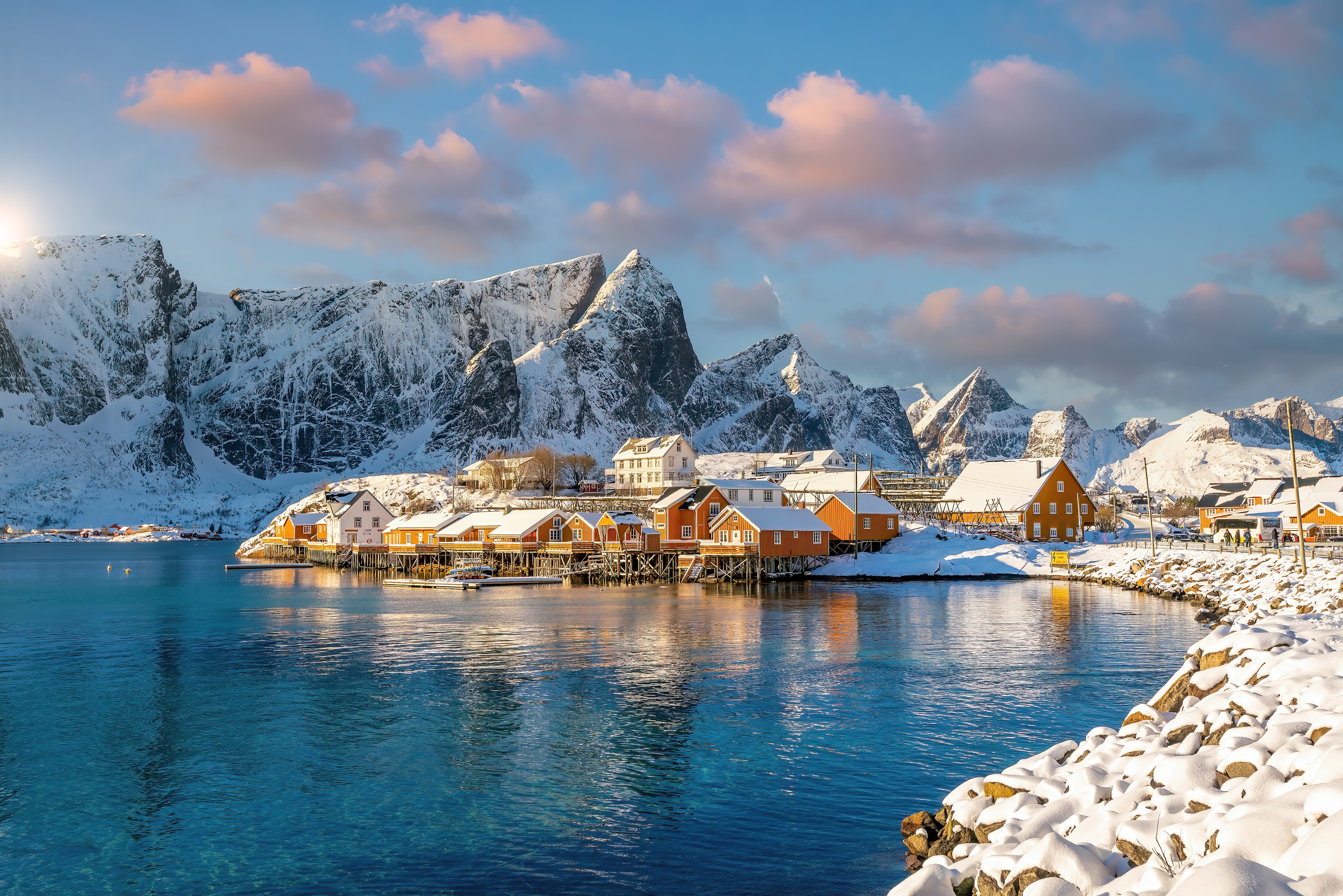Small village in Lofoten, Norway