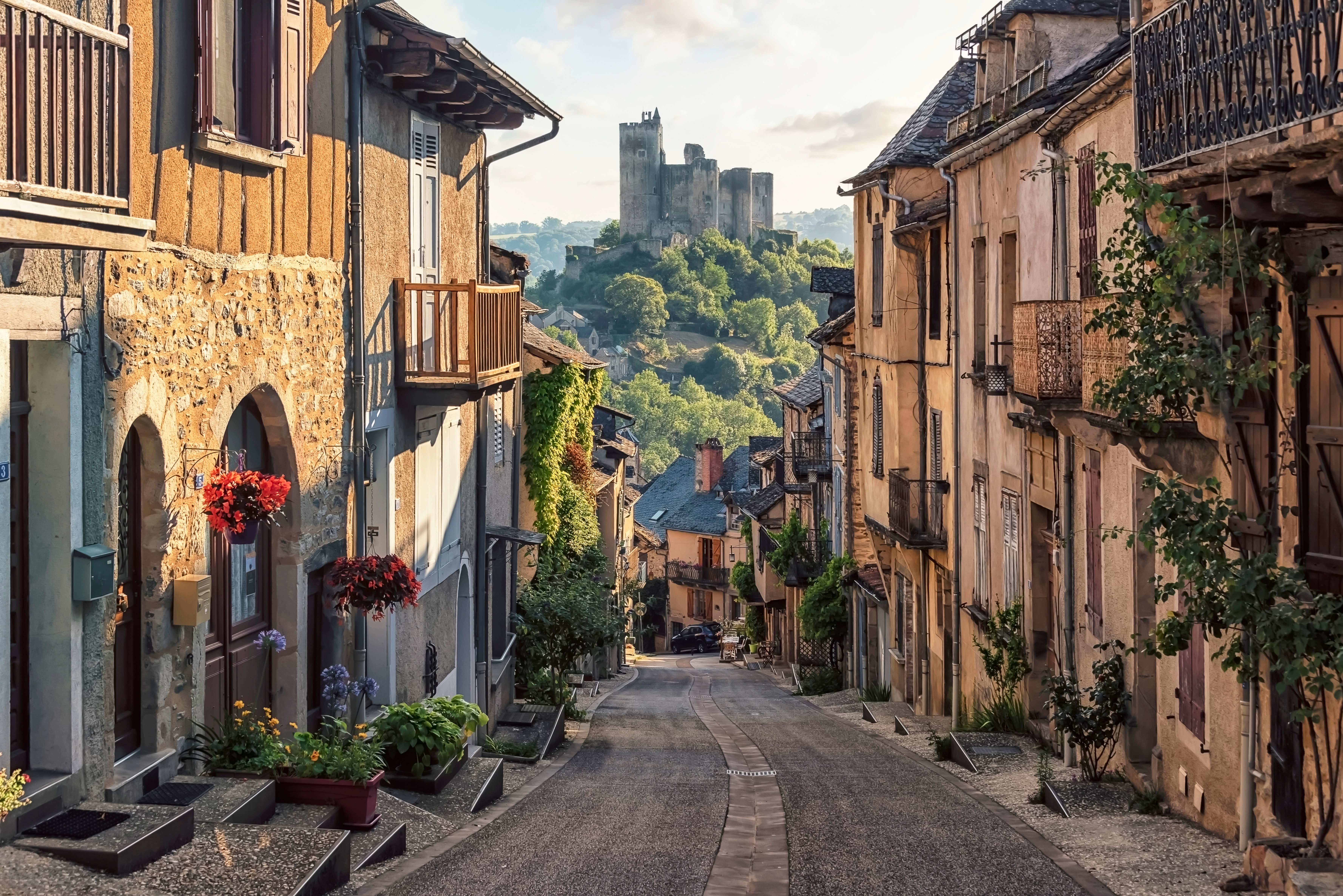 Najac Village street in southern France
