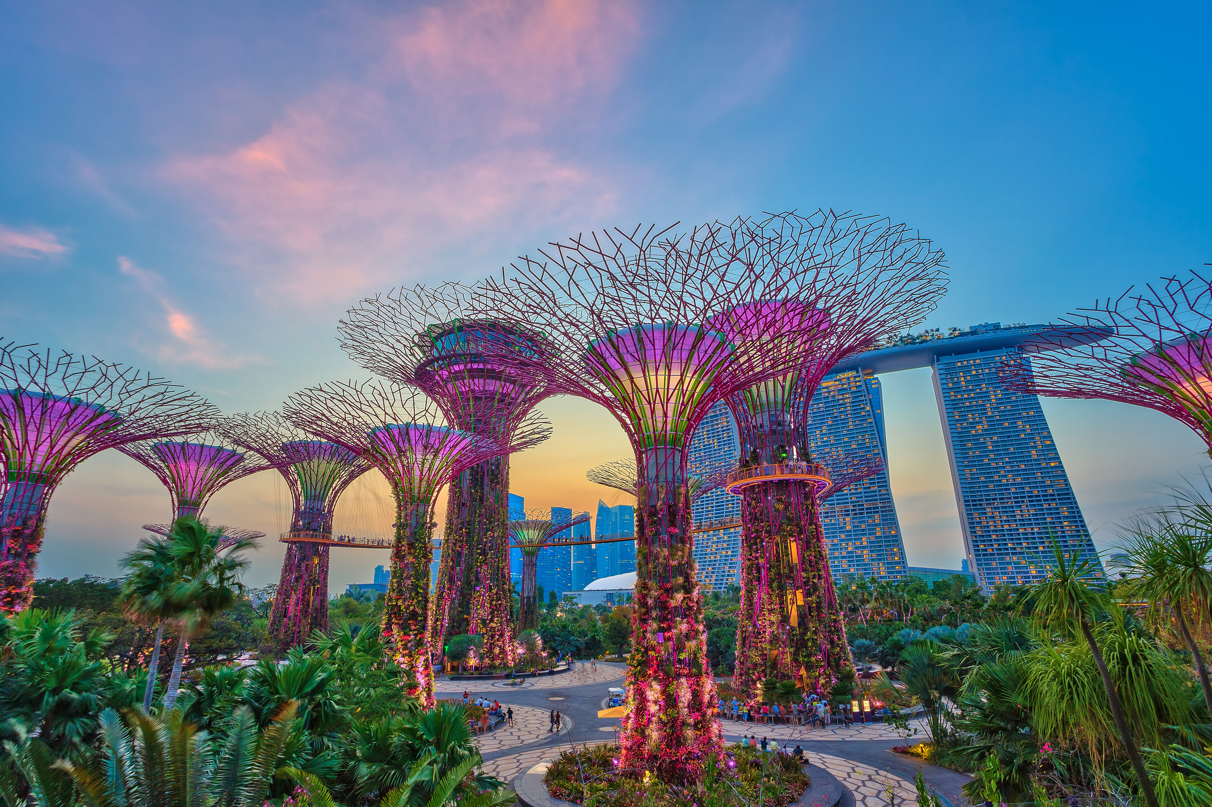 sunset at Singapore City