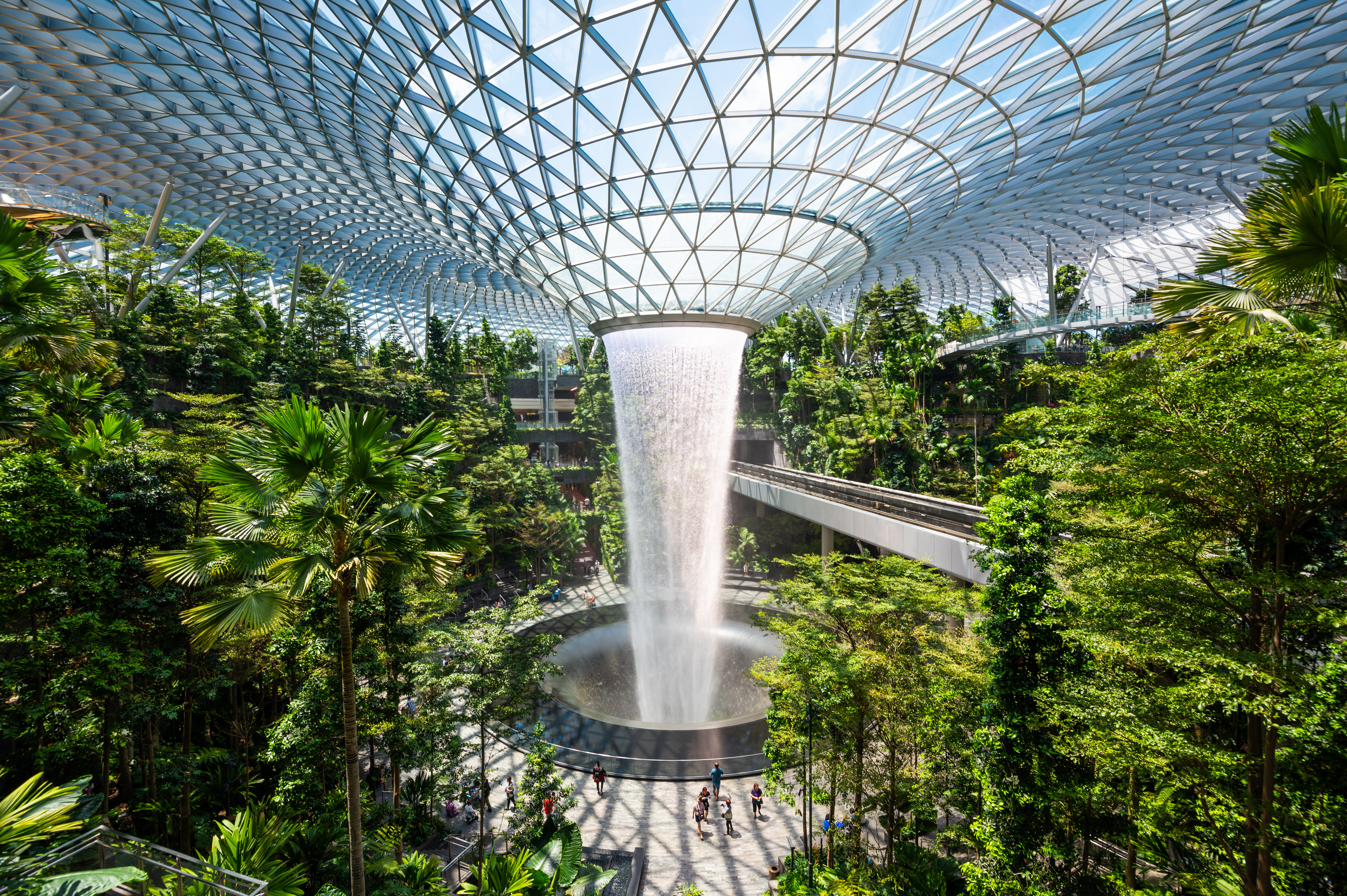 Changi airport water feature