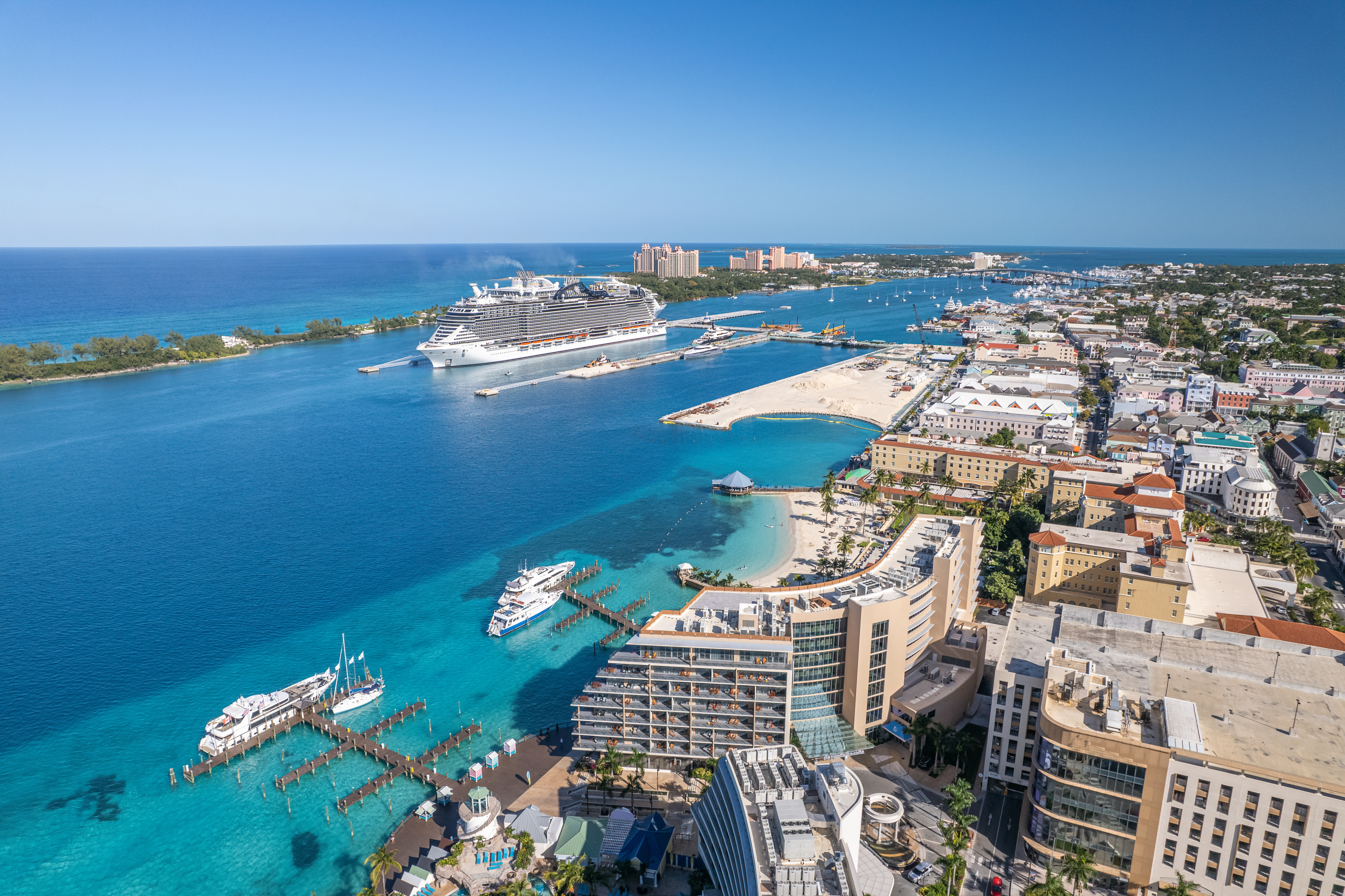 Nassau City downtown area, Bahamas