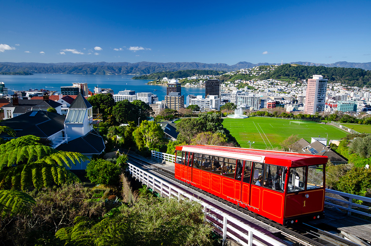 Cable car in Wellington, New Zealand