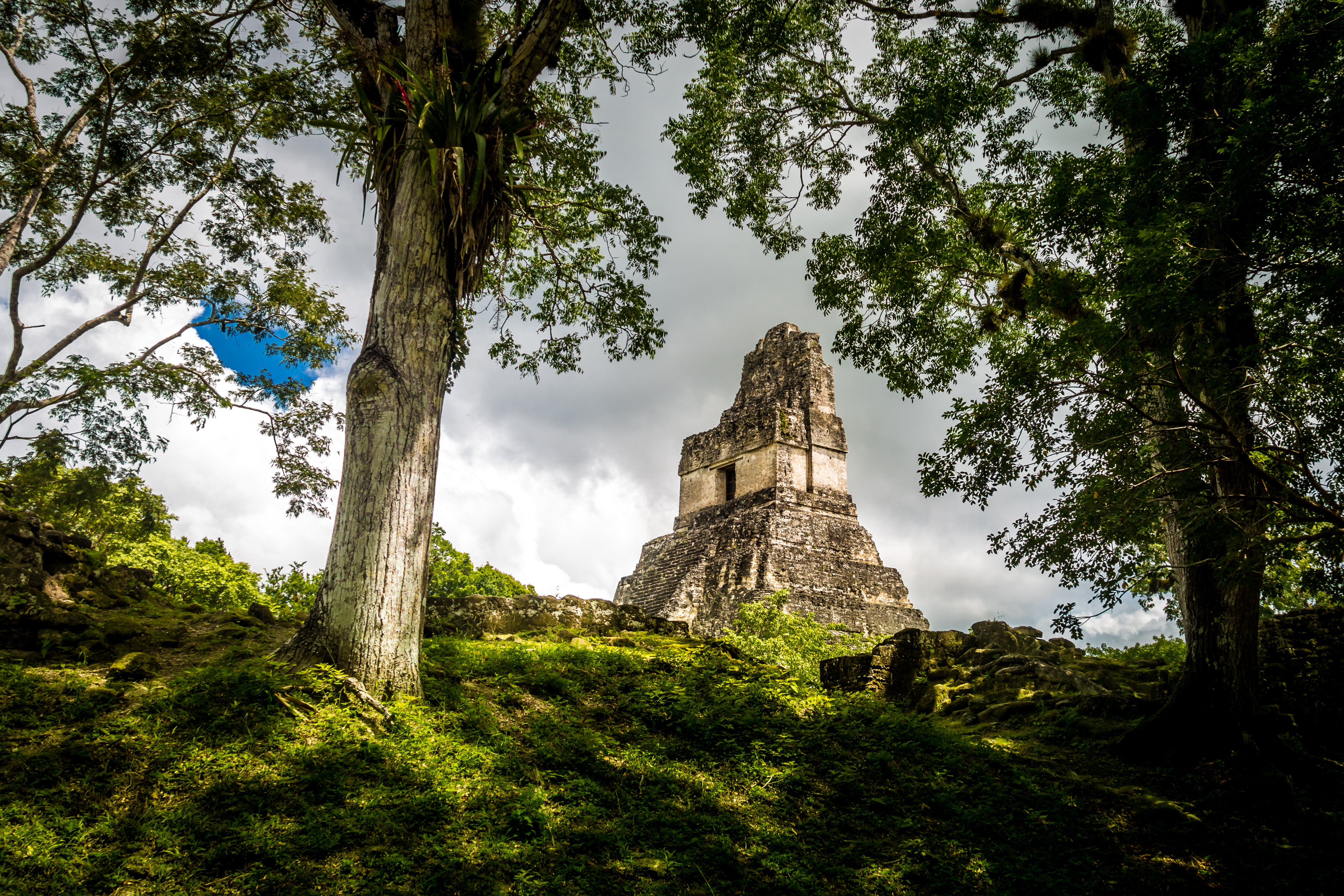 Top of Mayan temple in Guatemala