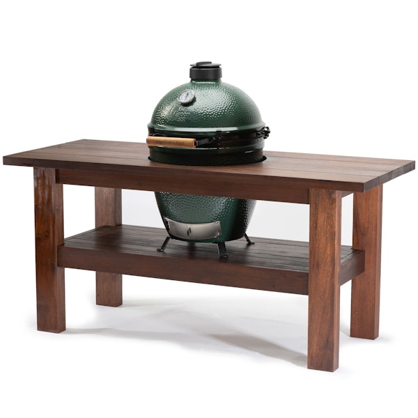 A luxury piece of garden furniture. Made from sustainable hardwood to hold your Large Big Green Egg in style. Weather-resistant for a lifetime of enjoyment.