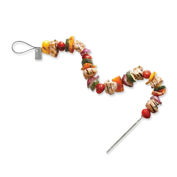 Make the perfect barbecue shish kebabs with these Fire Wire Flexible Skewers. They fill the EGG's dome so you can make the most of that 3D space.