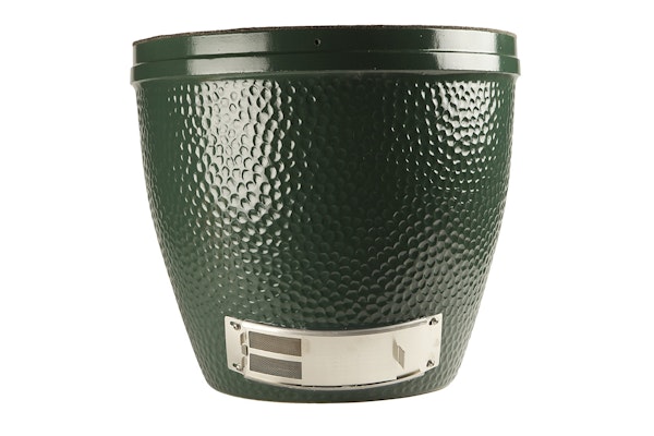 A replacement base for the Big Green Egg, made from NASA-grade ceramics. Classic Racing Green, featuring the EGG's characteristic stippling.