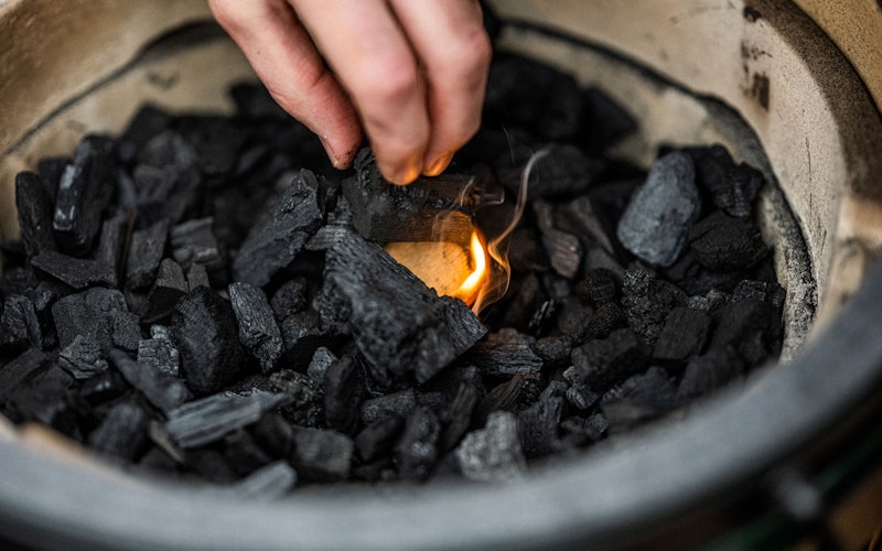 It's easy to light the EGG; just place a firestarter in the centre of your charcoals and wait!
