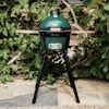 MiniMax Big Green Egg in a Foldable Stand with Acacia Shelves