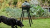 MiniMax Big Green Egg in a Foldable stand at the Allotment
