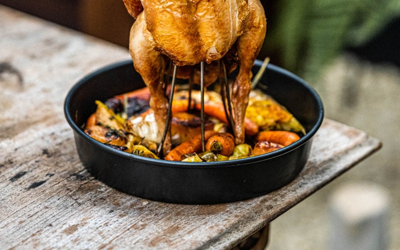 Circular Drip pan roast chicken