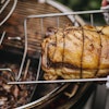 Removing the stainless steel roasting rack