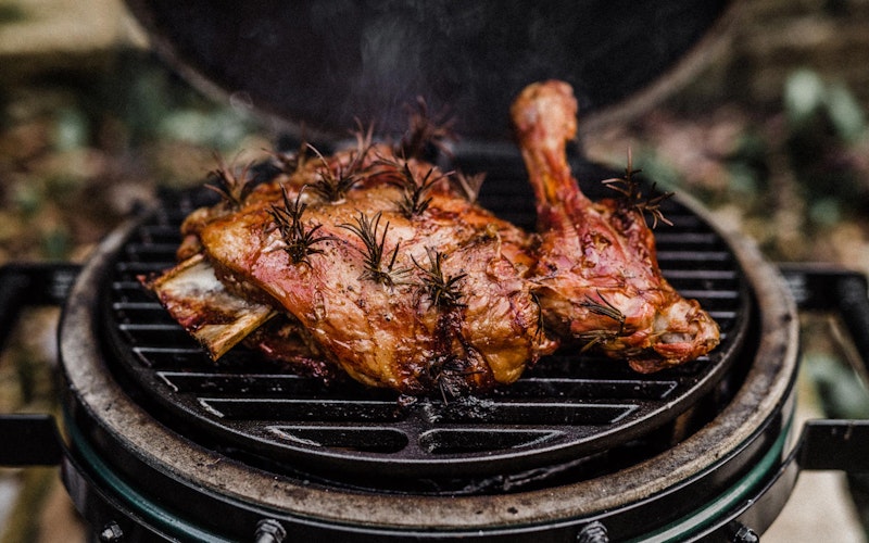 Tender lamb shoulder studded with garlic, rosemary and anchovy