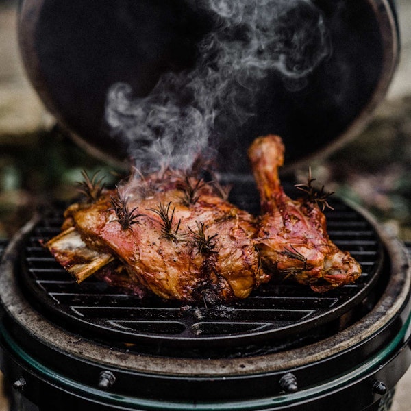 Tender lamb shoulder studded with garlic, rosemary and anchovy