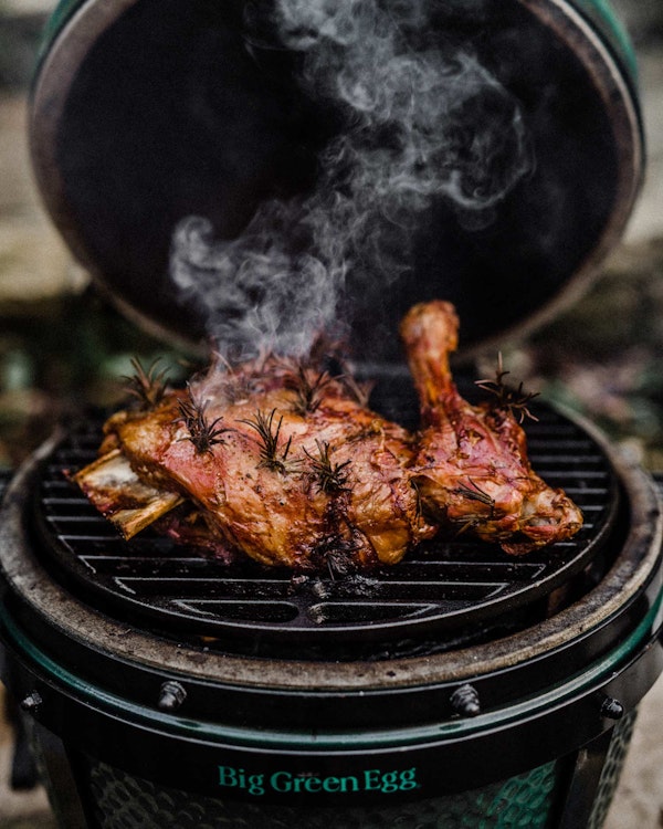 Tender lamb shoulder studded with garlic, rosemary and anchovy