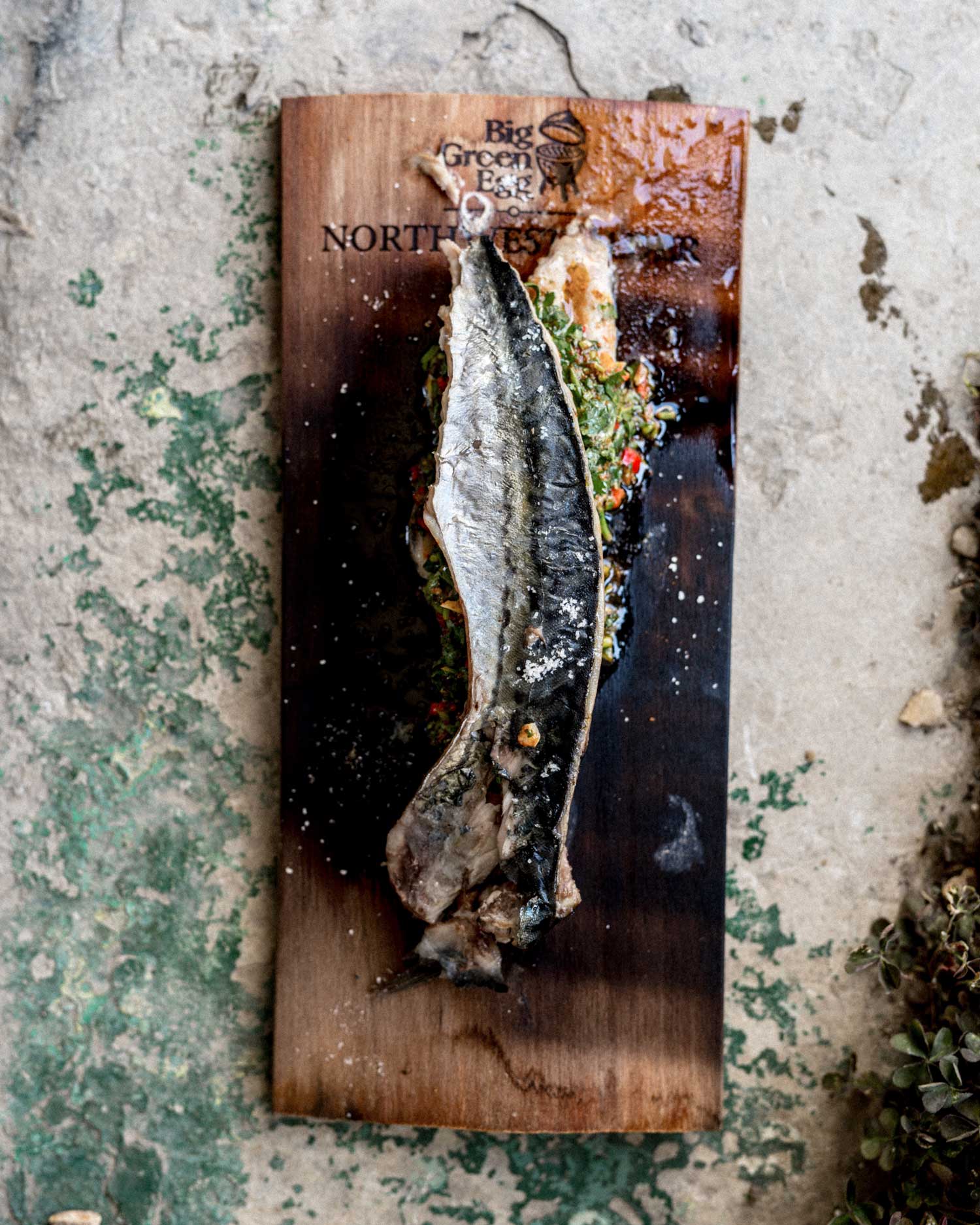 fish on the plank