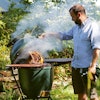 James Whetlor cooking a rib of beef on a Large Big Green Egg for Cooking on the Big Green Egg cook book