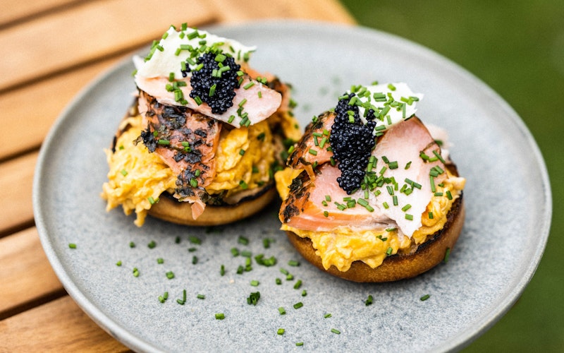 Smoked Salmon, Scrambled Egg & Caviar Crumpets | Recipes | Big Green Egg