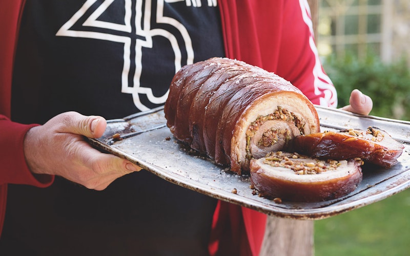 Fennel & Nduja spiced Porchetta | Tom Kerridge Outdoor Cooking | Pork Recipes | Big Green Egg