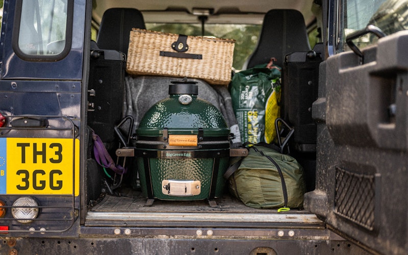 MiniMax in the back of a Land Rover Defender | Big Green Egg