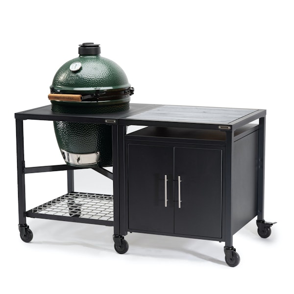 Modular Nest + Expansion Cabinet + Distressed Acacia Shelf (Large) | Bases | Big Green Egg