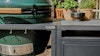 Modular Nest + Expansion Cabinet + Distressed Acacia Shelf | Bases | Big Green Egg