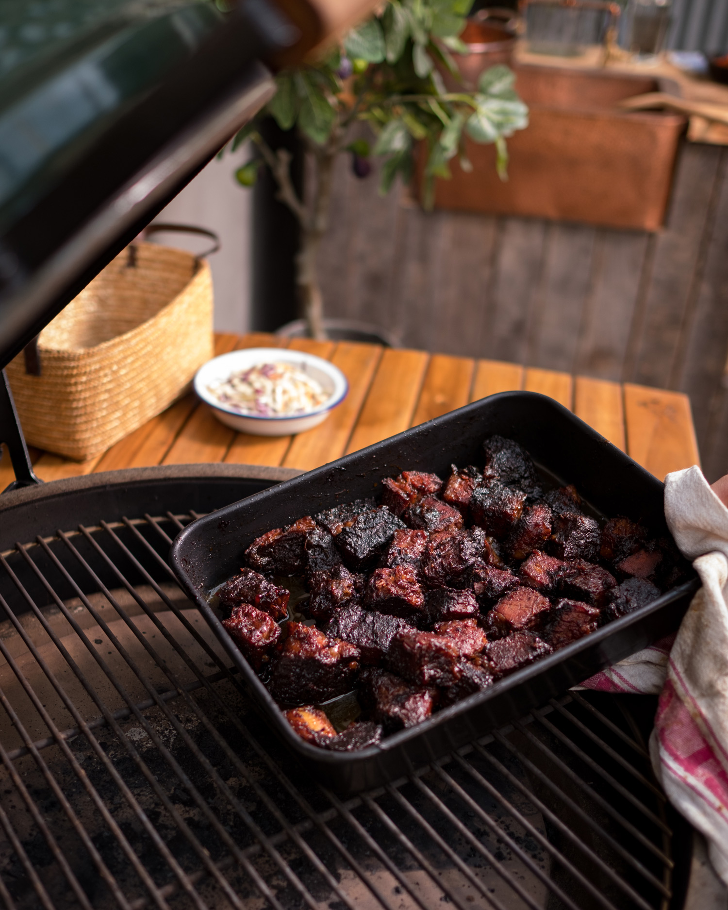 remove the burnt ends