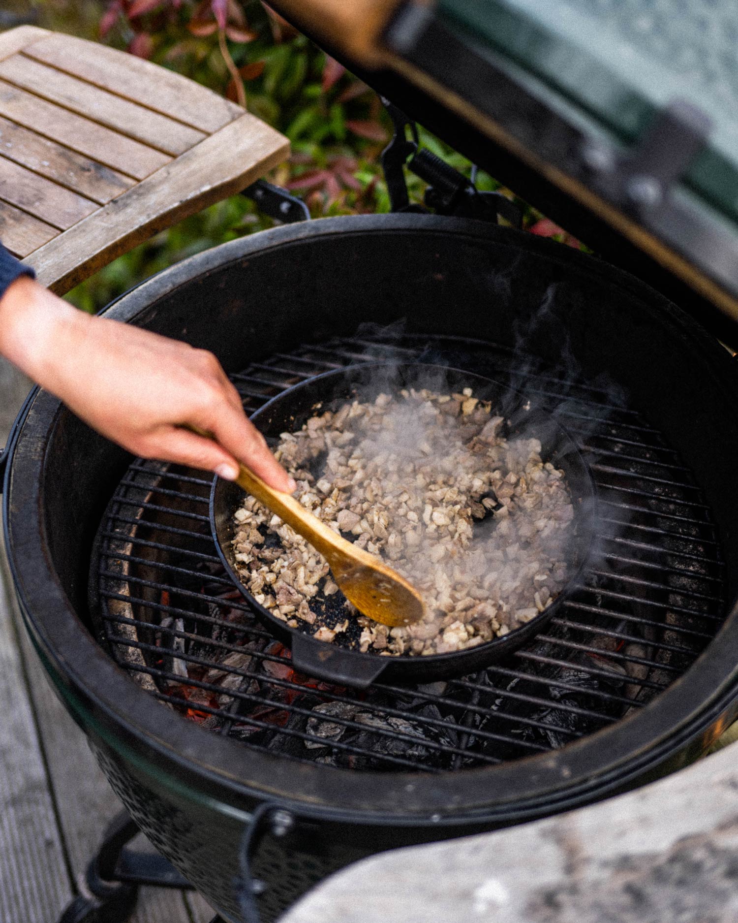 cook the turkey in the skillet direct