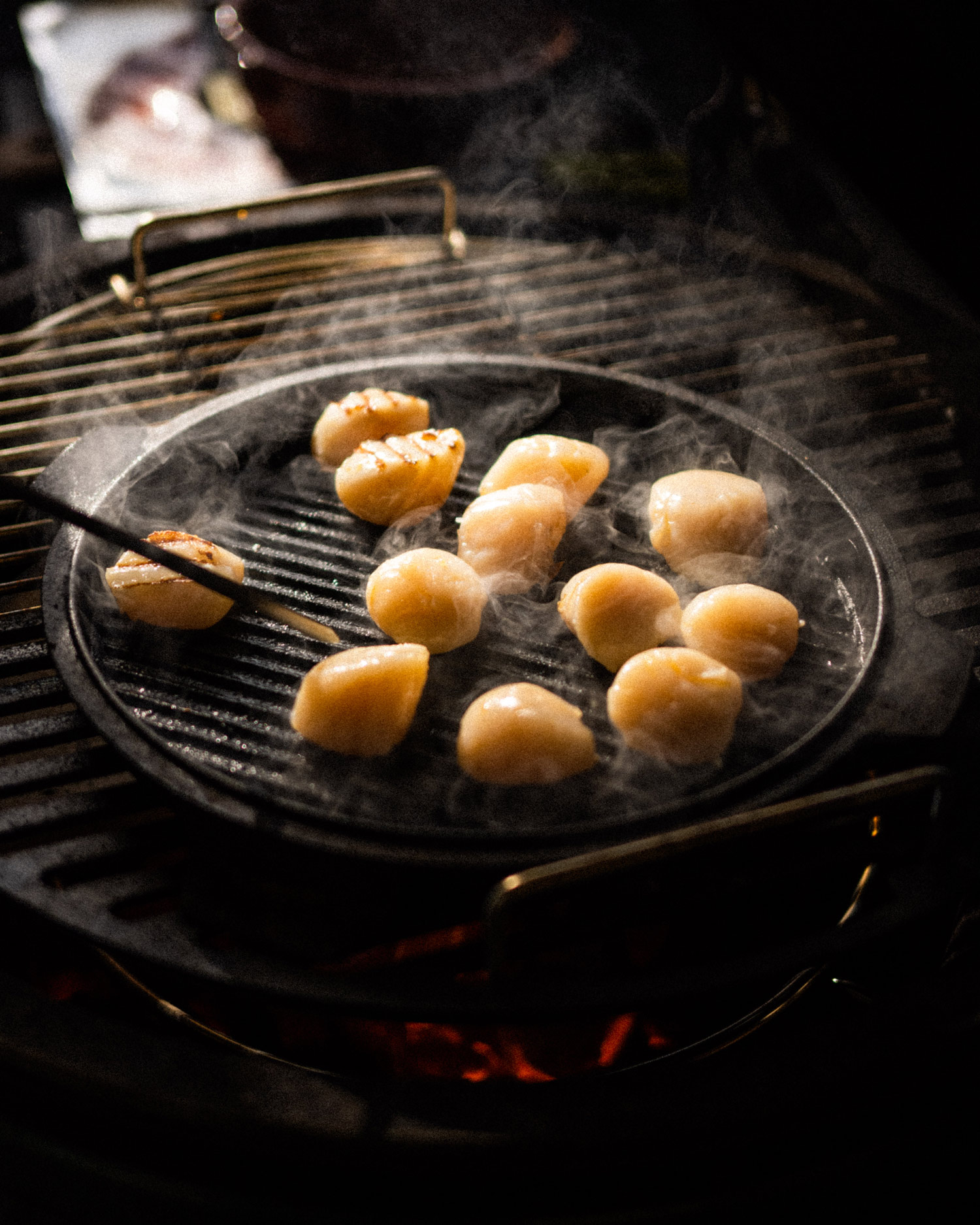 grill the scallops